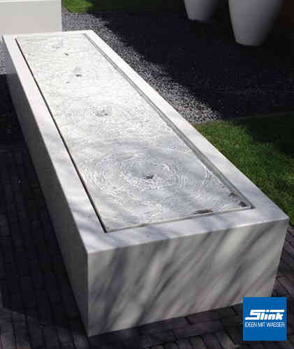 Gartenbrunnen Aluminum-Kubus-Tisch 4 400